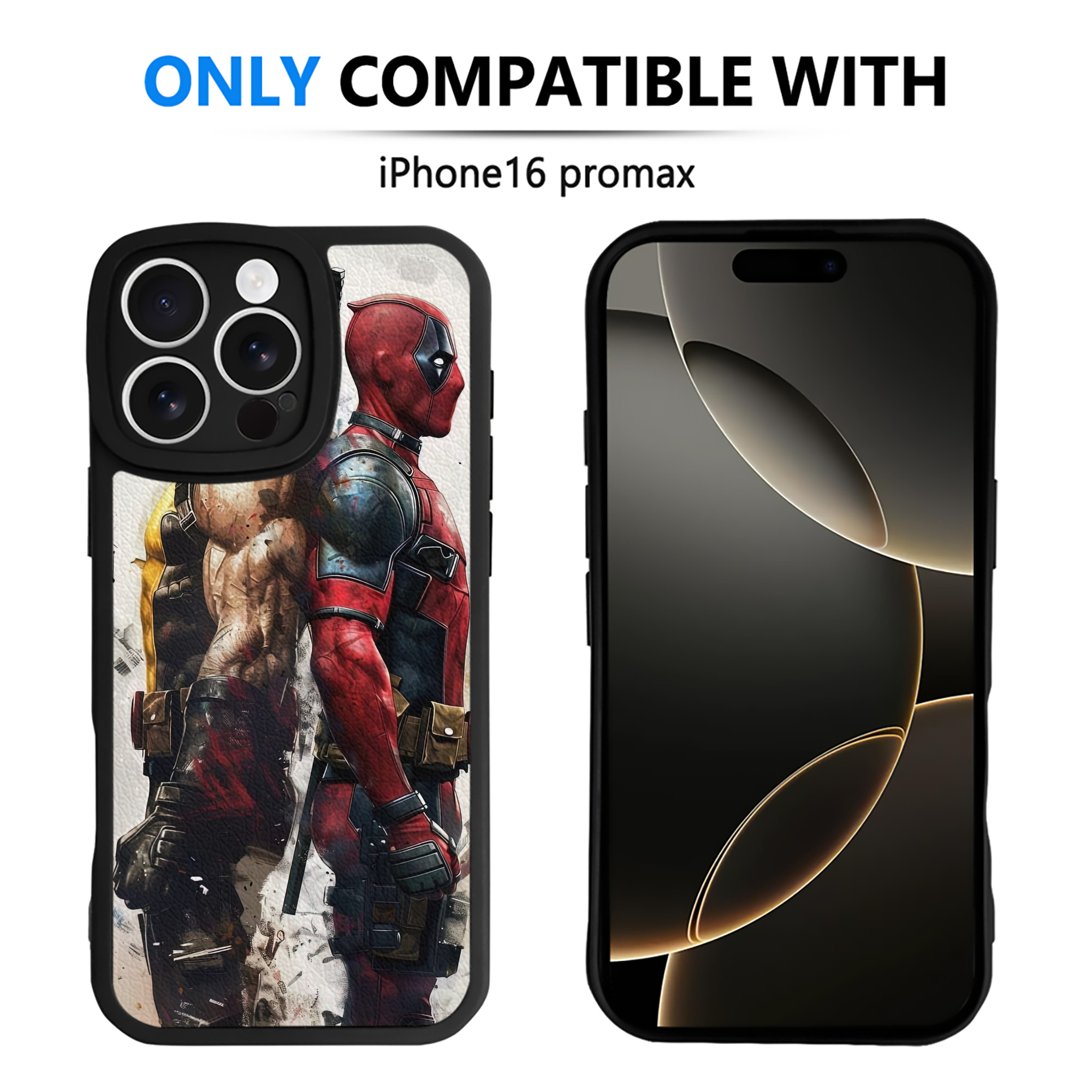 （画像用） Deadpool デッドプール 【iPhone 16シリーズ対応】シリコンスマホケース（レザー調） 材質：シリコン